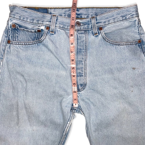 LEVI’S USA Vintage 501 Distressed 100% Cotton High Rise Jeans Size 33 x 32 - Picture 9 of 14